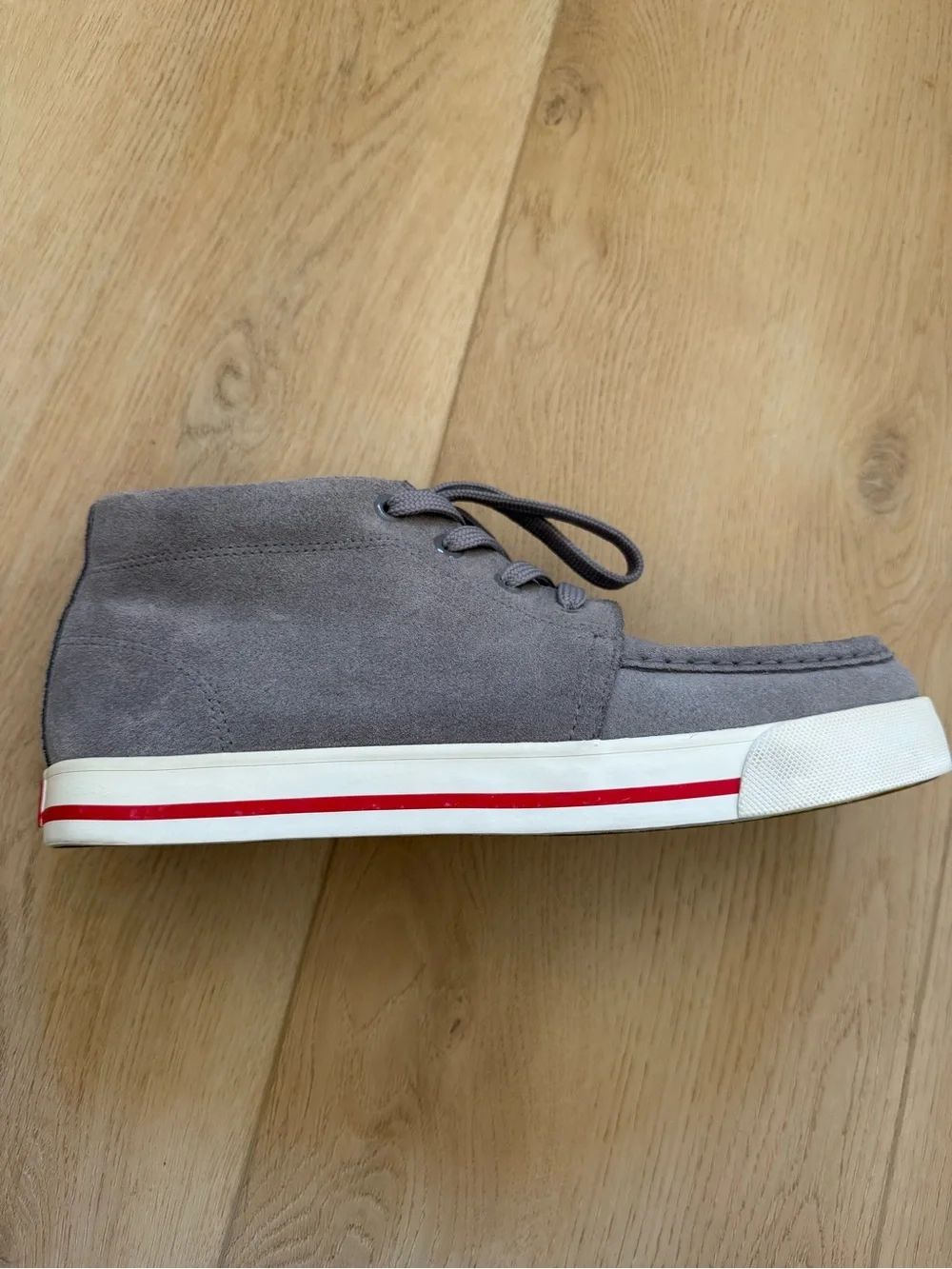 Stussy Men's Suede Casual Lace-Up Chukka Shoes Boots in Gray Size 8